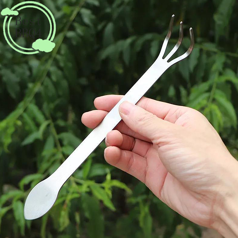 Plant Parent Tools - (BBQ4) 1Pc Stainless Steel Root Rake
