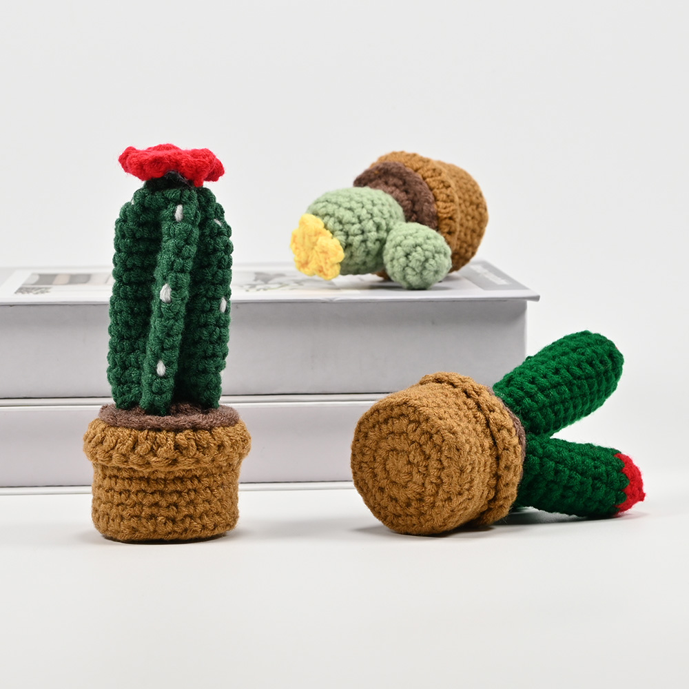 Hand-Crocheted Cactus Potted P - огляд і ціна Cactus Mix Pot