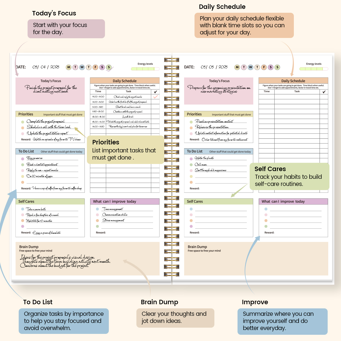 B5 Productivity Planner, Daily - огляд і ціна Planned Parenthood