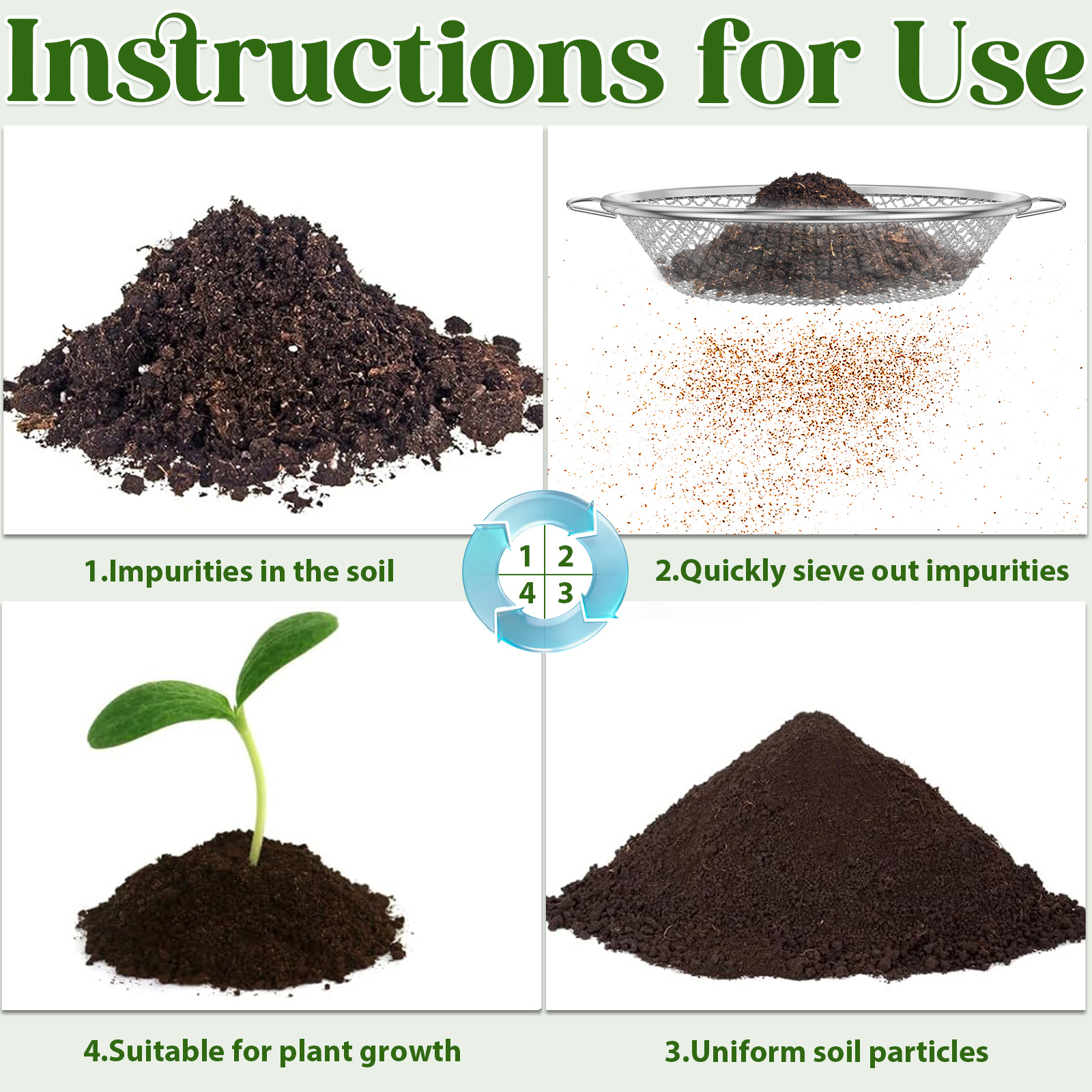 3Pcs Gardening Soil Sifter 3/6 - огляд і ціна Plant Parent Tools
