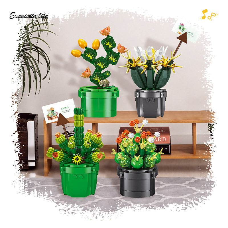 JIE-STAR JJ9175 Cactus Succule - огляд і ціна Cactus Mix Pot