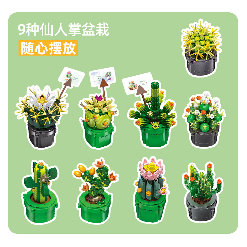 JIE-STAR JJ9175 Cactus Succule - огляд і ціна Cactus Mix Pot
